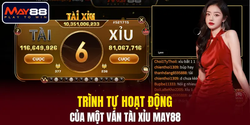 Trình tự hoạt động của một ván Tài Xỉu MAY88 Trình tự hoạt động của một ván Tài Xỉu MAY88